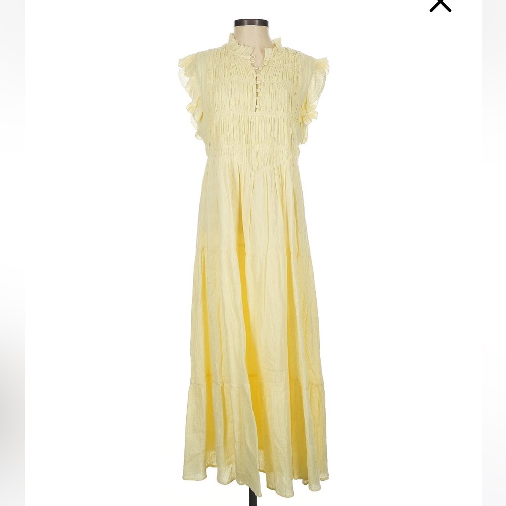 BA&SH yellow midi dress